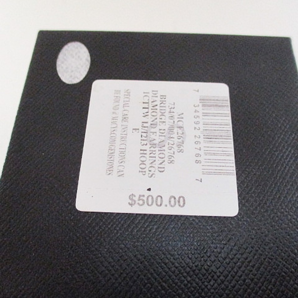 Macys Sterling Silver Hoops - Picture 2 of 8